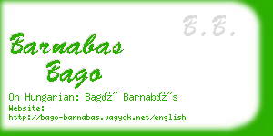 barnabas bago business card